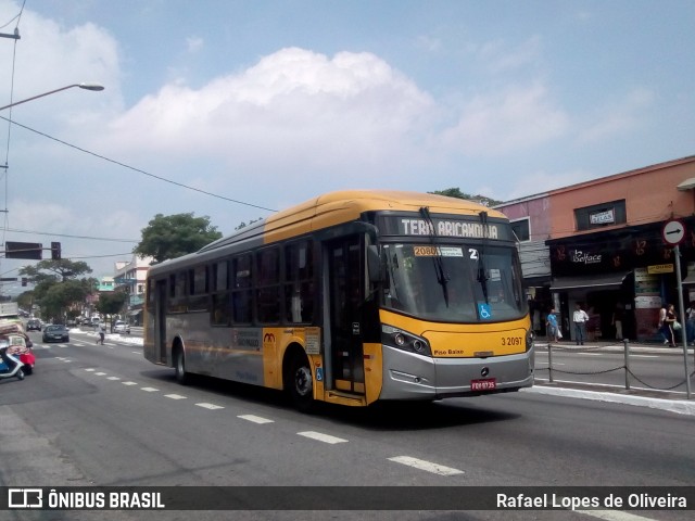 Viação Metrópole Paulista - Zona Leste 3 2097 na cidade de São Paulo, São Paulo, Brasil, por Rafael Lopes de Oliveira. Número da foto: #7255282.