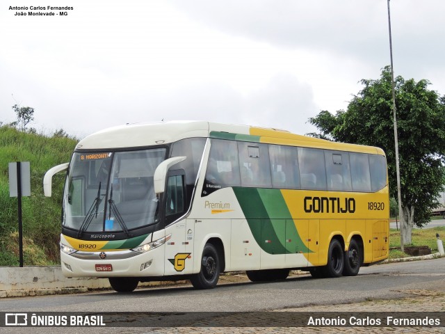 Empresa Gontijo de Transportes 18920 na cidade de João Monlevade, Minas Gerais, Brasil, por Antonio Carlos Fernandes. ID da foto: 7253386.