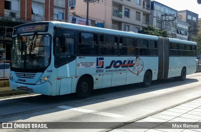 SOUL - Sociedade de Ônibus União Ltda. 7450 na cidade de Porto Alegre, Rio Grande do Sul, Brasil, por Max Ramos. ID da foto: 7255538.