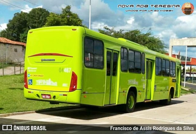 Transcol Transportes Coletivos 04467 na cidade de Teresina, Piauí, Brasil, por Francisco de Assis Rodrigues da Silva. Número da foto: #7259188.