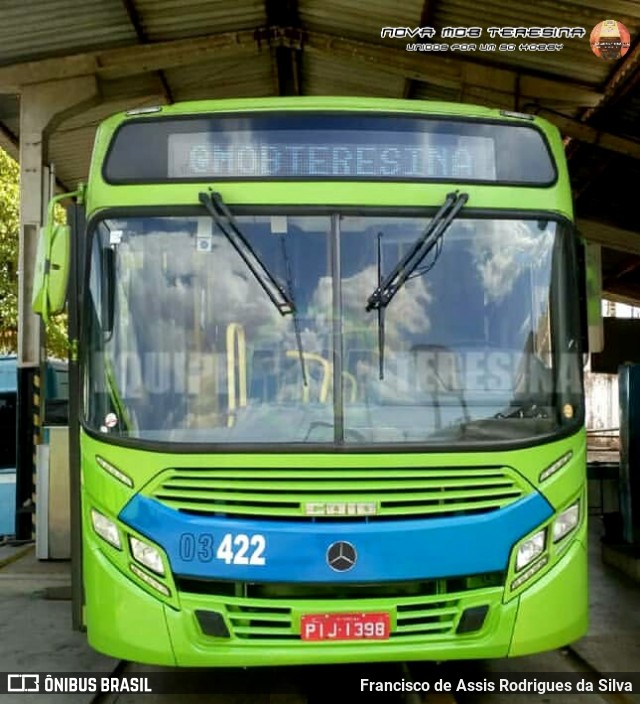 Taguatur - Taguatinga Transporte e Turismo 03422 na cidade de Teresina, Piauí, Brasil, por Francisco de Assis Rodrigues da Silva. Número da foto: #7257244.