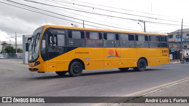 Viação Praiana 2403 na cidade de Balneário Camboriú, Santa Catarina, Brasil, por André Luis L Furlan. Número da foto: #7256765.