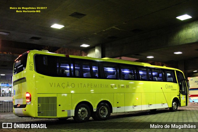 Viação Itapemirim 8821 na cidade de Belo Horizonte, Minas Gerais, Brasil, por Mairo de Magalhães. ID da foto: 7258145.