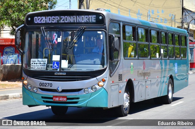 Auto Viação Urubupungá 00270 na cidade de Osasco, São Paulo, Brasil, por Eduardo Ribeiro. ID da foto: 7259280.