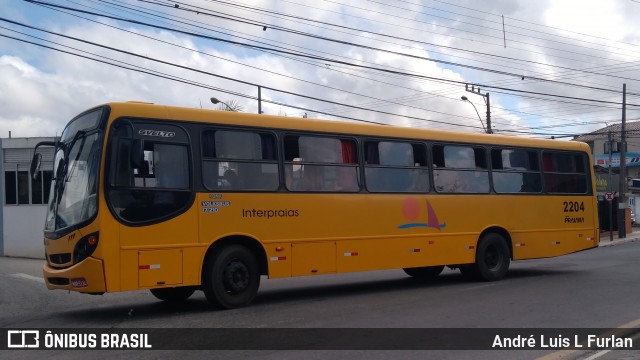Viação Praiana 2204 na cidade de Balneário Camboriú, Santa Catarina, Brasil, por André Luis L Furlan. Número da foto: #7256530.