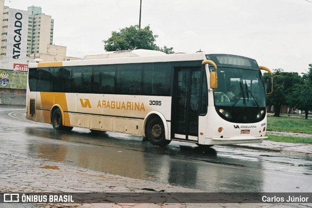 Viação Araguarina 3095 na cidade de Goiânia, Goiás, Brasil, por Carlos Júnior. ID da foto: 7261074.