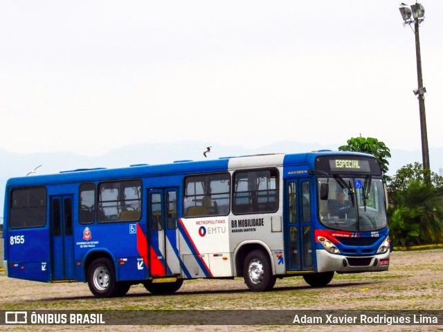 BR Mobilidade Baixada Santista 8155 na cidade de São Vicente, São Paulo, Brasil, por Adam Xavier Rodrigues Lima. ID da foto: 7260568.