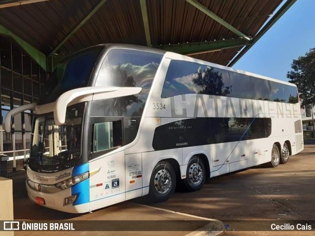 Auto Viação Catarinense 3534 na cidade de Cascavel, Paraná, Brasil, por Cecilio Cais. ID da foto: 7261622.