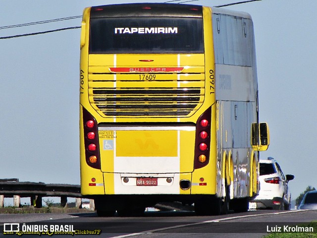 Viação Itapemirim 17609 na cidade de Resende, Rio de Janeiro, Brasil, por Luiz Krolman. Número da foto: #7265073.