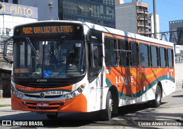 Linave Transportes RJ 146.087 na cidade de Nova Iguaçu, Rio de Janeiro, Brasil, por Lucas Alves Ferreira. ID da foto: 7263902.