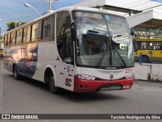 Viação São Cristóvão 2270 na cidade de São João del Rei, Minas Gerais, Brasil, por Tarcisio Rodrigues da Silva. ID da foto: 7266049.