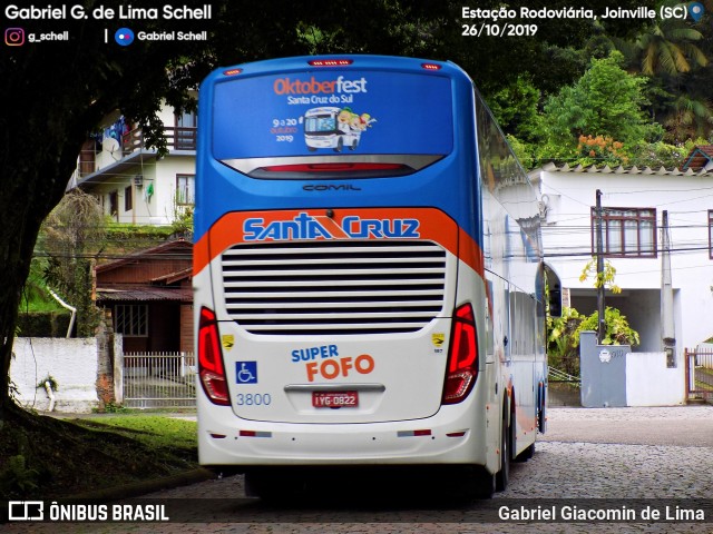 VUSC - Viação União Santa Cruz 3800 na cidade de Joinville, Santa Catarina, Brasil, por Gabriel Giacomin de Lima. Número da foto: #7267235.