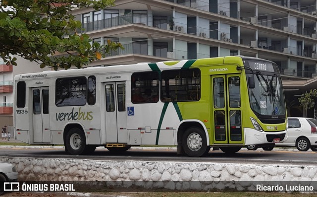 Expresso Verde Bus 1935 na cidade de Ubatuba, São Paulo, Brasil, por Ricardo Luciano. ID da foto: 7267795.