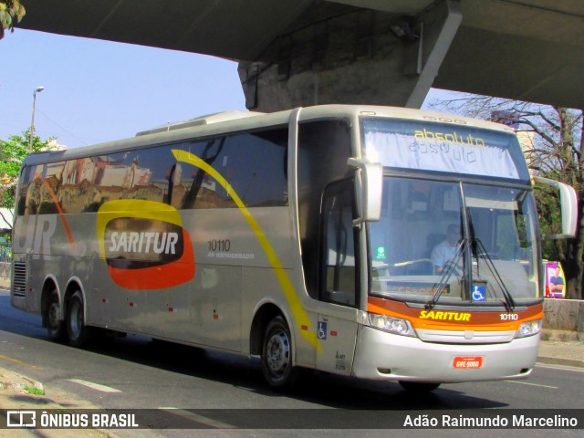 Saritur - Santa Rita Transporte Urbano e Rodoviário 10110 na cidade de Belo Horizonte, Minas Gerais, Brasil, por Adão Raimundo Marcelino. ID da foto: 7267245.