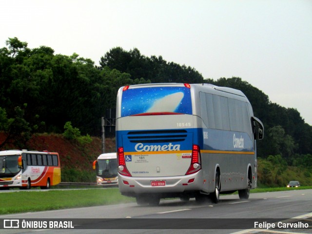 Viação Cometa 18545 na cidade de Atibaia, São Paulo, Brasil, por Felipe Carvalho. ID da foto: 7265144.