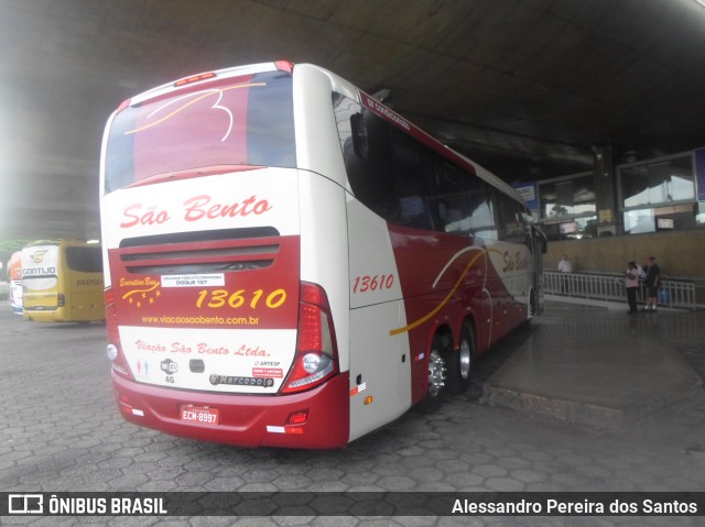 Viação São Bento Ribeirão Preto 13610 na cidade de Uberlândia, Minas Gerais, Brasil, por Alessandro Pereira dos Santos. ID da foto: 7267635.