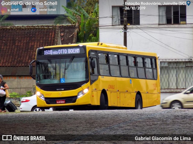 Gidion Transporte e Turismo 11907 na cidade de Joinville, Santa Catarina, Brasil, por Gabriel Giacomin de Lima. ID da foto: 7267263.