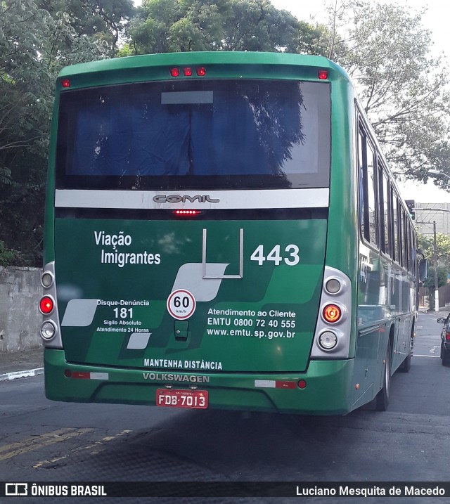 Viação Imigrantes 443 na cidade de São Paulo, São Paulo, Brasil, por Luciano Mesquita de Macedo. ID da foto: 7268986.