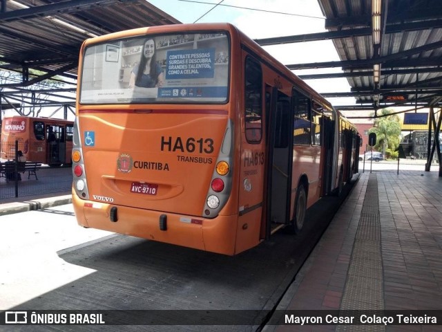 Auto Viação Redentor HA613 na cidade de Curitiba, Paraná, Brasil, por Mayron Cesar  Colaço Teixeira. ID da foto: 7269606.