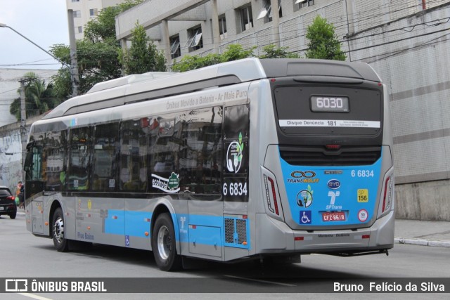 Transwolff Transportes e Turismo 6 6834 na cidade de São Paulo, São Paulo, Brasil, por Bruno  Felício da Silva. Número da foto: #7268807.