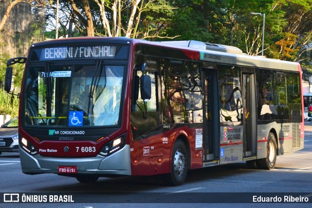 Viação Gatusa Transportes Urbanos 7 6083 na cidade de São Paulo, São Paulo, Brasil, por Eduardo Ribeiro. Número da foto: #7271091.