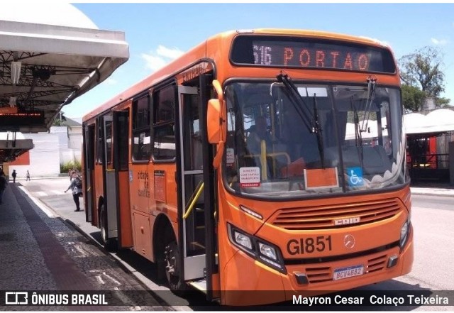 Viação Cidade Sorriso GI851 na cidade de Curitiba, Paraná, Brasil, por Mayron Cesar  Colaço Teixeira. ID da foto: 7269601.