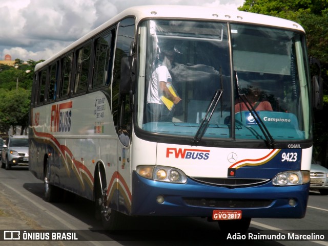 FWBuss 9423 na cidade de Belo Horizonte, Minas Gerais, Brasil, por Adão Raimundo Marcelino. ID da foto: 7270694.