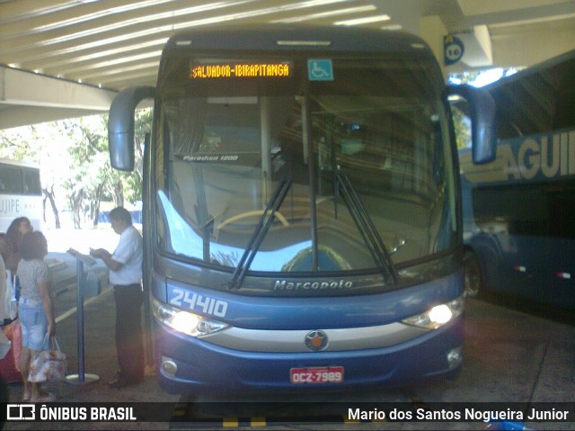 Viação Águia Branca 24410 na cidade de Salvador, Bahia, Brasil, por Mario dos Santos Nogueira Junior. ID da foto: 7268413.