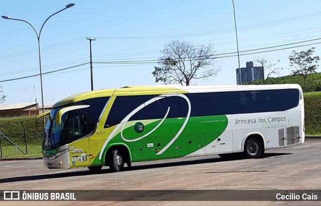Expresso Princesa dos Campos 6351 na cidade de Foz do Iguaçu, Paraná, Brasil, por Cecilio Cais. Número da foto: #7269890.