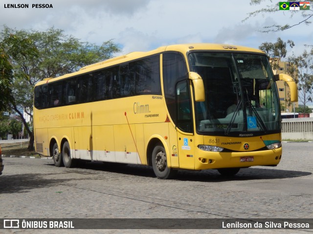 Viação Itapemirim 8631 na cidade de Caruaru, Pernambuco, Brasil, por Lenilson da Silva Pessoa. ID da foto: 7274252.