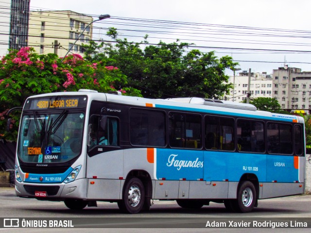 Auto Ônibus Fagundes RJ 101.028 na cidade de Niterói, Rio de Janeiro, Brasil, por Adam Xavier Rodrigues Lima. Número da foto: #7272534.