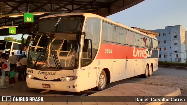 Unesul de Transportes 3868 na cidade de Santa Maria, Rio Grande do Sul, Brasil, por Daniel  Carvalho Correa. ID da foto: 7271921.