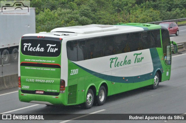 Flecha Turismo 22001 na cidade de Arujá, São Paulo, Brasil, por Rudnei Aparecido da Silva. ID da foto: 7276235.