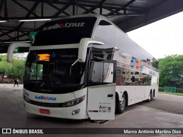 VUSC - Viação União Santa Cruz 3400 na cidade de Santa Maria, Rio Grande do Sul, Brasil, por Marco Antônio Martins Dias. ID da foto: 7276614.