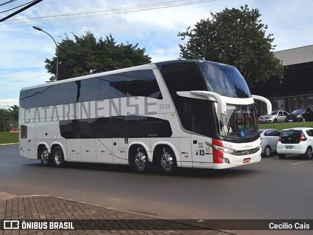 Auto Viação Catarinense 3536 na cidade de Foz do Iguaçu, Paraná, Brasil, por Cecilio Cais. ID da foto: 7276544.