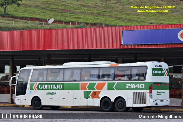 Empresa Gontijo de Transportes 21140 na cidade de João Monlevade, Minas Gerais, Brasil, por Mairo de Magalhães. ID da foto: 7275123.