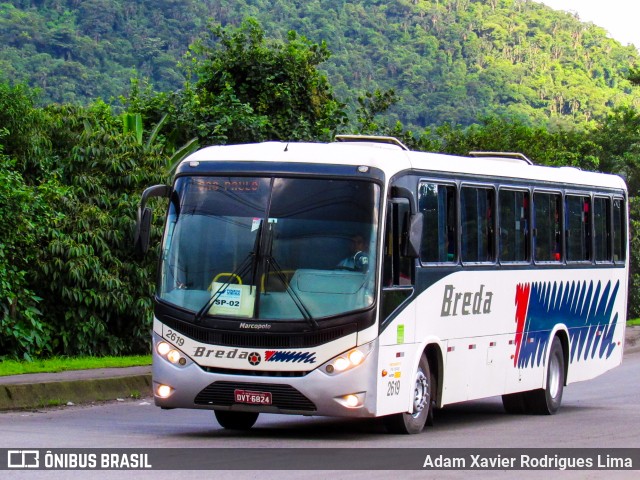 Breda Transportes e Serviços 2619 na cidade de Cubatão, São Paulo, Brasil, por Adam Xavier Rodrigues Lima. ID da foto: 7275503.