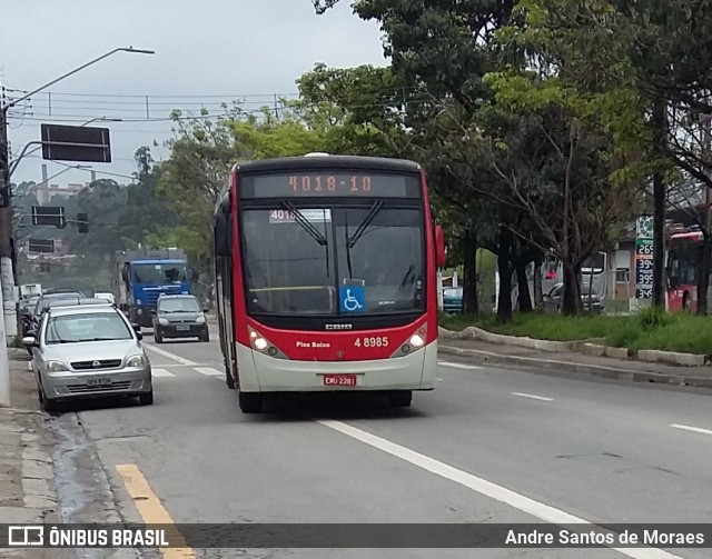 Express Transportes Urbanos Ltda 4 8985 na cidade de São Paulo, São Paulo, Brasil, por Andre Santos de Moraes. ID da foto: 7277906.