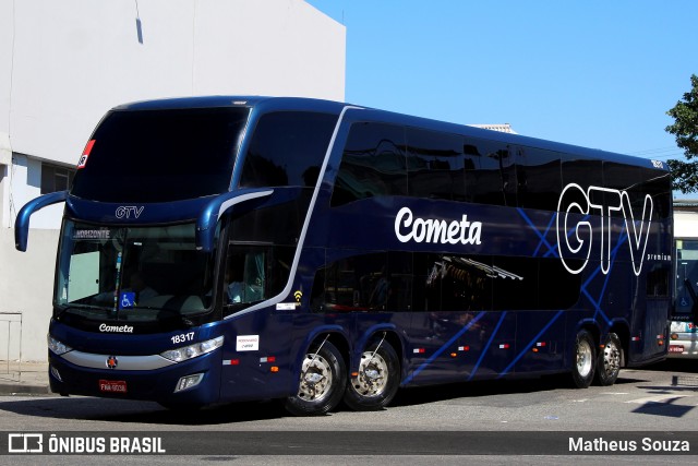 Viação Cometa 18317 na cidade de Rio de Janeiro, Rio de Janeiro, Brasil, por Matheus Souza. ID da foto: 7277445.