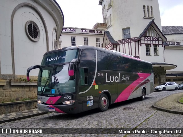 Lual Rio Turismo e Fretamento 7923 na cidade de Petrópolis, Rio de Janeiro, Brasil, por Marcus Paulo - ChegaParei RJ. ID da foto: 7279278.