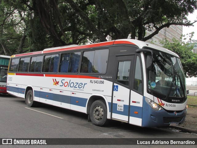 Solazer Transportes e Turismo 3050 na cidade de Rio de Janeiro, Rio de Janeiro, Brasil, por Lucas Adriano Bernardino. Número da foto: #7278937.