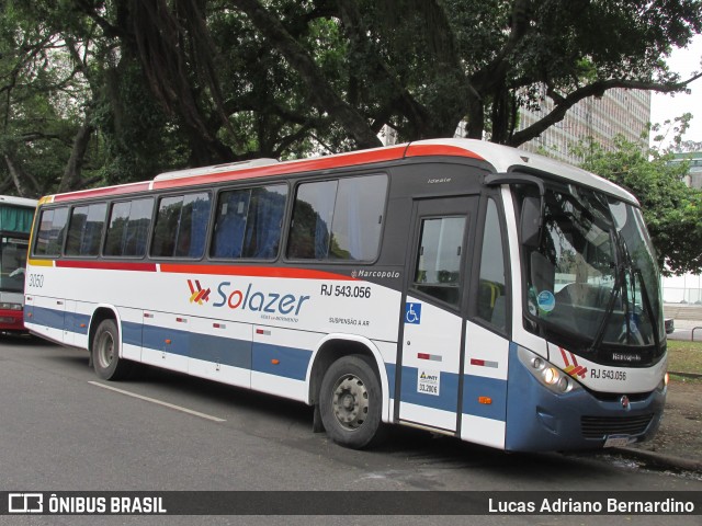 Solazer Transportes e Turismo 3050 na cidade de Rio de Janeiro, Rio de Janeiro, Brasil, por Lucas Adriano Bernardino. ID da foto: 7278937.