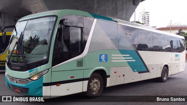 Santa Fé Transportes 104 na cidade de Belo Horizonte, Minas Gerais, Brasil, por Bruno Santos. ID da foto: 7279269.