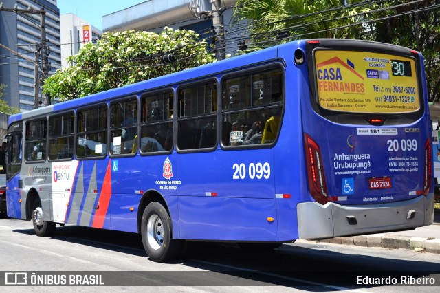 Auto Viação Urubupungá 20.099 na cidade de Osasco, São Paulo, Brasil, por Eduardo Ribeiro. ID da foto: 7276966.