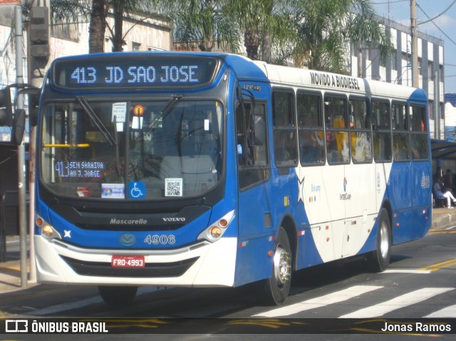 Onicamp Transporte Coletivo 4906 na cidade de Campinas, São Paulo, Brasil, por Jonas Ramos. ID da foto: 7200414.