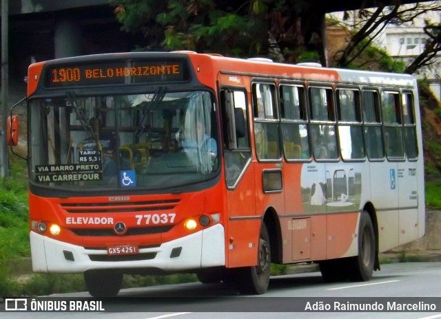 Eldorado Transportes 77037 na cidade de Belo Horizonte, Minas Gerais, Brasil, por Adão Raimundo Marcelino. ID da foto: 7199946.