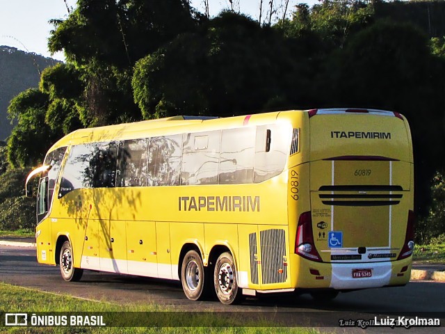 Viação Itapemirim 60819 na cidade de Juiz de Fora, Minas Gerais, Brasil, por Luiz Krolman. Número da foto: #7282702.