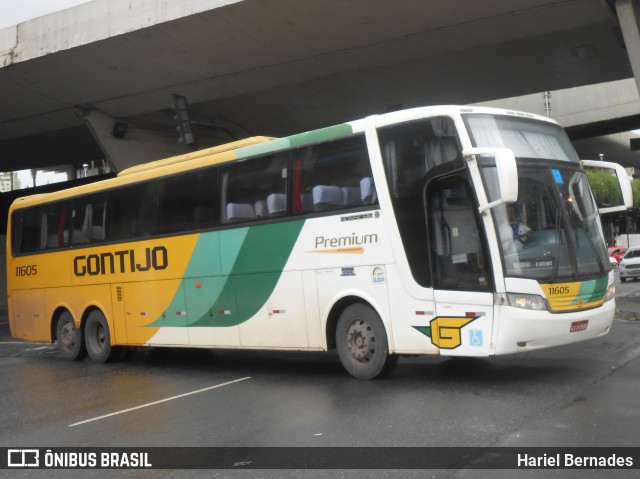 Empresa Gontijo de Transportes 11605 na cidade de Belo Horizonte, Minas Gerais, Brasil, por Hariel Bernades. ID da foto: 7281478.