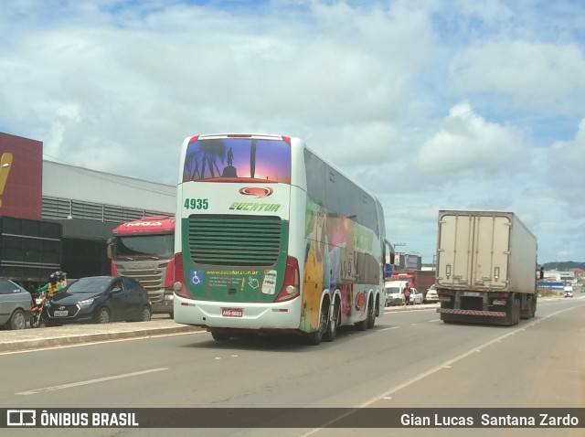 Eucatur - Empresa União Cascavel de Transportes e Turismo 4935 na cidade de Ji-Paraná, Rondônia, Brasil, por Gian Lucas  Santana Zardo. ID da foto: 7280786.