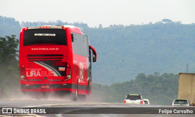 Lirabus 11802 na cidade de Atibaia, São Paulo, Brasil, por Felipe Carvalho. Número da foto: #7282830.